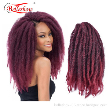 Hot sell 20 inch 110g afro kinky curly twist braiding hair crochet afro kinky dreadlocks marley twist hair